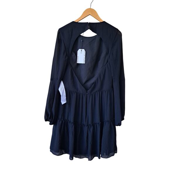 NEW Dress the Population Paola Fit & Flare Long Sleeve Mini Dress Size XL Party - Picture 11 of 12